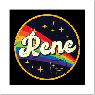 Rene // Rainbow In Space Vintage Grunge-Style Posters and Art